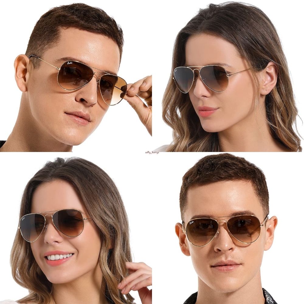 RayBan (Store Display) Aviator Gradient Brown Lenses RB3025 - Picture 12 of 13